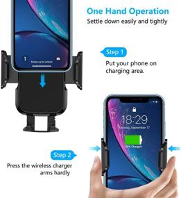 img 3 attached to Fast Wireless Car Charger Phone Mount, Qi-Certified Cell Phone Holder for QI-Enabled Smartphones