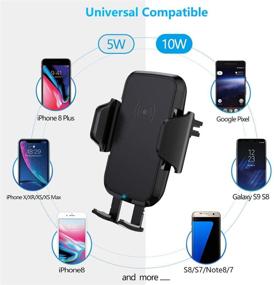 img 2 attached to Fast Wireless Car Charger Phone Mount, Qi-Certified Cell Phone Holder for QI-Enabled Smartphones