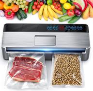 🧺 powerful and efficient vacuum sealer machine for food saver - full automatic, 95kpa air sealing system with built-in cutter, starter kit, dry & moist preservation modes, lab tested - led indicator lights логотип