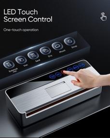 img 1 attached to 🧺 Powerful and Efficient Vacuum Sealer Machine for Food Saver - Full Automatic, 95Kpa Air Sealing System with Built-in Cutter, Starter Kit, Dry & Moist Preservation Modes, Lab Tested - LED Indicator Lights