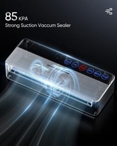 img 2 attached to 🧺 Powerful and Efficient Vacuum Sealer Machine for Food Saver - Full Automatic, 95Kpa Air Sealing System with Built-in Cutter, Starter Kit, Dry & Moist Preservation Modes, Lab Tested - LED Indicator Lights