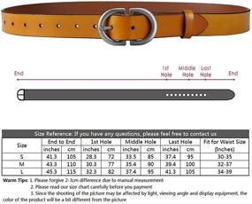 img 1 attached to Holes Skinny Leather Fashion Buckle Women's Accessories and Belts