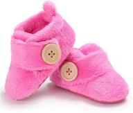 benhero cozy fleece winter booties for newborns - non-skid soft sole shoes with warm winter socks logo