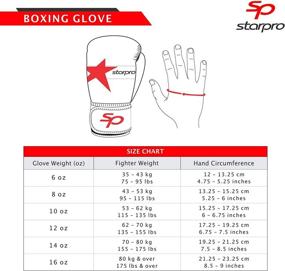 img 3 attached to 🥊 Starpro Leather Boxing Gloves - Unisex Boxing Gloves for Punching Bag, Kickboxing, Training, Sparring, Muay Thai - Premium Boxing Equipment