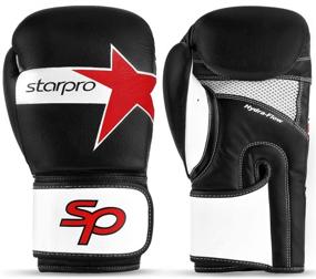 img 2 attached to 🥊 Starpro Leather Boxing Gloves - Unisex Boxing Gloves for Punching Bag, Kickboxing, Training, Sparring, Muay Thai - Premium Boxing Equipment