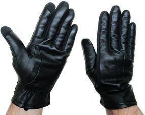 img 1 attached to 🧤 Luxurious Touchpoint Stretch Lambskin Leather Gloves for Men - Premium Men's Accessories