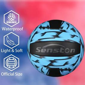 img 3 attached to 🏐 Senston Waterproof Beach Soft Blue Volleyball for Indoor/Outdoor Play - Official Size 5