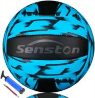 🏐 senston waterproof beach soft blue volleyball for indoor/outdoor play - official size 5 logo