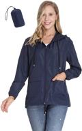 🌧️ dakiwin women's lightweight rain jacket: packable hooded windbreaker for outdoor activities - waterproof raincoat, stylish and functional logo