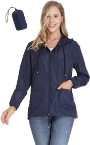 img 4 attached to 🌧️ Dakiwin Women's Lightweight Rain Jacket: Packable Hooded Windbreaker for Outdoor Activities - Waterproof Raincoat, Stylish and Functional