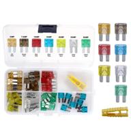 🚗 acbungji auto car micro ii 2 blade fuse upgraded kit - assortment of 50 pieces for suv truck rv: 5a 7.5a 10a 15a 20a 25a 30a ato atc logo