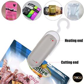 img 3 attached to Compact Bag Sealer, Chip Bag Seal Tool, Portable Heat Vacuum Sealer with 2-in-1 Cutter and Press Packaging, Small Sealing Machine for Potato Chips, Plastic Snack Bags, Kitchen Food Storage Hand Sealers