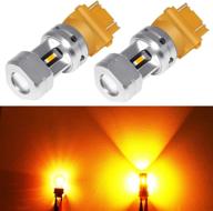 phinlion 3157 3457 amber led turn signal light bulbs: super bright 3156 3057 3757 4157 led bulb for blinker and parking lights - amber yellow logo