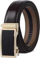 👔 stylish and durable hyrison genuine leather automatic buckle black men's belt accessory logo