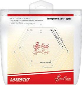 img 3 attached to 🧵 Набор шаблонов Sew Easy Hexagon для мини-проектов, оригинальная версия