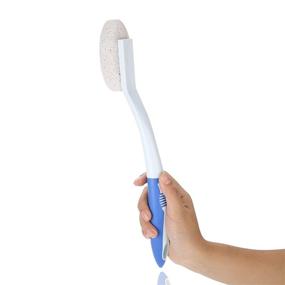 img 4 attached to 🦶 Foot Care Tool: Long Handle Cutin Foot File and Massage Brush for Wet Dry Feet - Remove Dead Skin, Scrub with Pumice Stone, and Cleanse for Beauty Foot Care