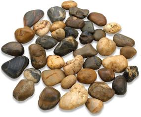 img 4 attached to Premium 2lb River Rocks for Glass Vases, Aquariums, and Terrariums – Natural Polished Mixed Color Stones to Elevate Aesthetics