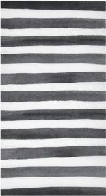 img 4 attached to Versatile 100 Black & White Stripe Guest Napkins: 3-Ply Disposable Paper Pack for Various Occasions - Halloween, Wedding, Birthday, and More!