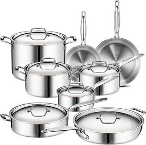 img 4 attached to Stainless Steel 5-Ply Copper Core Legend Cookware