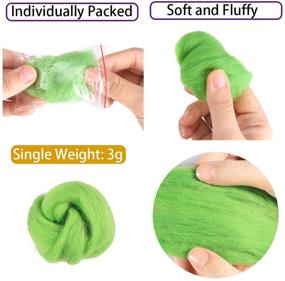 img 3 attached to 🧶 Habbi 100 Colors Needle Felting Wool: Versatile DIY Craft Material for Spinning, Blending & Custom Colors