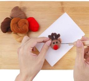 img 1 attached to 🧶 Habbi 100 Colors Needle Felting Wool: Versatile DIY Craft Material for Spinning, Blending & Custom Colors