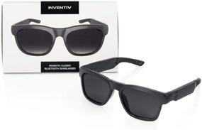 img 4 attached to 🎧 Inventiv Wireless Bluetooth Audio Sunglasses, Open Ear Headphones for Music & Hands-Free Calling, Men & Women, Polarized Glasses Lenses (Black Frame/Grey Tint)