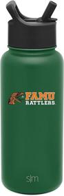 img 3 attached to 🚰 NCAA Insulated Stainless Steel Summit Water Bottle - 32oz with Straw Lid, by Simple Modern