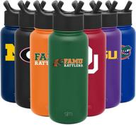 🚰 ncaa insulated stainless steel summit water bottle - 32oz with straw lid, by simple modern логотип