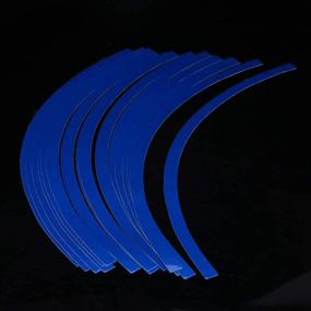 img 2 attached to Ymiko Reflective Wheel Rim Stripe Decal Sticker For 16-19 Inch Rim Size Universal Car Motorcycle Wheel Reflective Pinstripe Decal Tape Sticker Decoration Film (Blue)