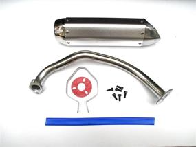 img 4 attached to NEW! High Performance Exhaust System Muffler For GY6 50Cc-400Cc 4 Stroke Scooters ATV Go Kart (Silver)