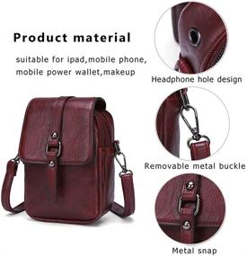 img 1 attached to Leather Crossbody Messenger Shoulder Handbag Women's Handbags & Wallets for Crossbody Bags