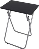 🛏️ versatile and stylish bedside laptop snack cocktails tv folding table tray - sturdy, durable, and decorative (black, 2.6 lb) logo