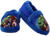 🦸 boys' marvel adventures avengers toddler slippers - optimized shoes for seo logo