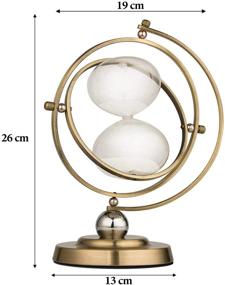 img 3 attached to ⏳ Vintage 30-Minute Metal Hourglass with 720° Rotating Sand Timer - Perfect Décor & Wedding Gift, Engaging White Sand Flow