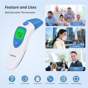 img 3 attached to 🌡️ Digital Infrared Forehead and Ear Thermometer for Babies, Kids, and Adults - LCD Display, Fever Alarm - Reliable Forehead Thermometer for Fever
