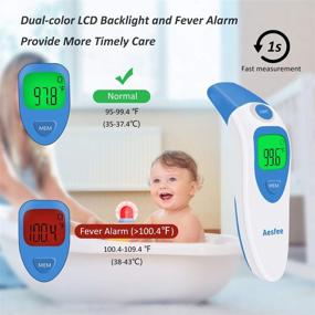 img 2 attached to 🌡️ Digital Infrared Forehead and Ear Thermometer for Babies, Kids, and Adults - LCD Display, Fever Alarm - Reliable Forehead Thermometer for Fever