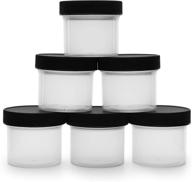 🥗 convenient salad dressing condiment containers: 6-pack 2-ounce to-go plastic jars for lunch boxes, holds up to 4 tablespoons logo