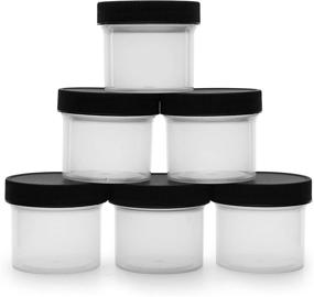img 4 attached to 🥗 Convenient Salad Dressing Condiment Containers: 6-Pack 2-Ounce To-Go Plastic Jars for Lunch Boxes, Holds Up to 4 Tablespoons