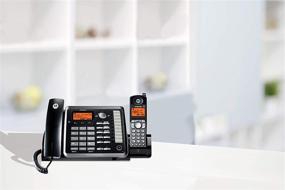 img 1 attached to Motorola ML25255 DECT 6.0 Expandable Corded/Cordless 2-line 📞 Business Phone: Caller ID, Answering Machine - Black (1 Handset)