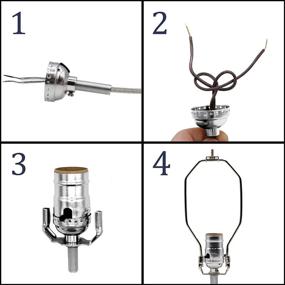 img 3 attached to 💡 ML93H Silver Finish Make-A-Lamp Kit: All-Inclusive Parts & Easy DIY Instructions for Creative Lamp Design or Repair