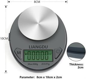 img 1 attached to Digital Kitchen Scale - Weigh Gram Scale - Digital Scale 300g x 0.01g - Digital Grams Scale for Food and Jewelry - Grey Color - Model TOP-300