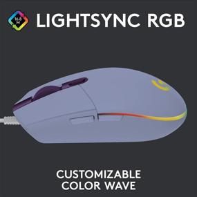 img 3 attached to Lilac Logitech G203 Prodigy Wired Gaming Mouse with RGB, Lightweight Design, 6 Programmable Buttons, 8,000 DPI, On-Board Memory, for PC and Mac