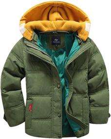 img 4 attached to 🧥 FARVALUE Boy's Winter Coat: Warm Quilted Puffer Jacket with Hood – Windproof and Padded Outwear