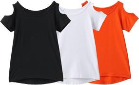 img 4 attached to 👚 IRRELIA Girls' Sleeve Shirts: Shoulder-Friendly Clothing + Tops, Tees, and Blouses