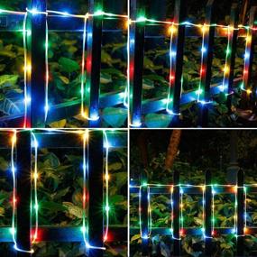 img 2 attached to Ollivage 40Ft LED Rope Lights Outdoor String Light Battery Powered with Remote Control - 8 Modes Color Changing Waterproof LED Strip Light Fairy Light for Christmas Party Camping Decoration, 1 P