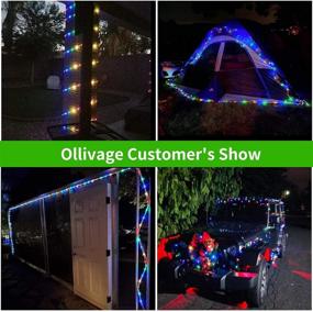 img 3 attached to Ollivage 40Ft LED Rope Lights Outdoor String Light Battery Powered with Remote Control - 8 Modes Color Changing Waterproof LED Strip Light Fairy Light for Christmas Party Camping Decoration, 1 P