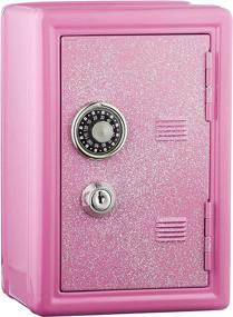 img 4 attached to Secure your Child's Savings with the Pink Metal Kids Safe Bank – Key & Combination Lock included!