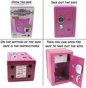 img 1 attached to Secure your Child's Savings with the Pink Metal Kids Safe Bank – Key & Combination Lock included!