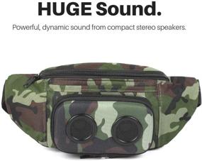 img 4 attached to 2021 Edition Camo Fannypack with Bluetooth Speakers for Parties, Festivals, 🎒 Raves, Beach, and Boats - Rechargeable & Compatible with iPhone & Android