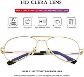 img 1 attached to 🕶️Очки Clear Eyewear Classic Aviator для вечного стиля